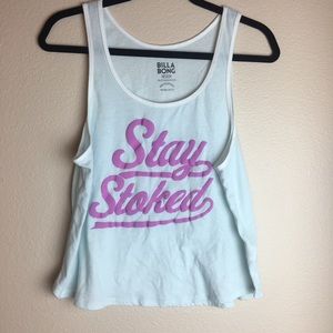 Billabong “Stay stokes” muscle tank tee